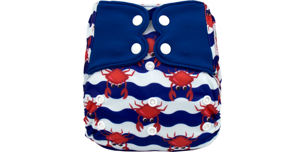 Elf diaper- Couvre-couche (TE2)- Craby crabe-snap